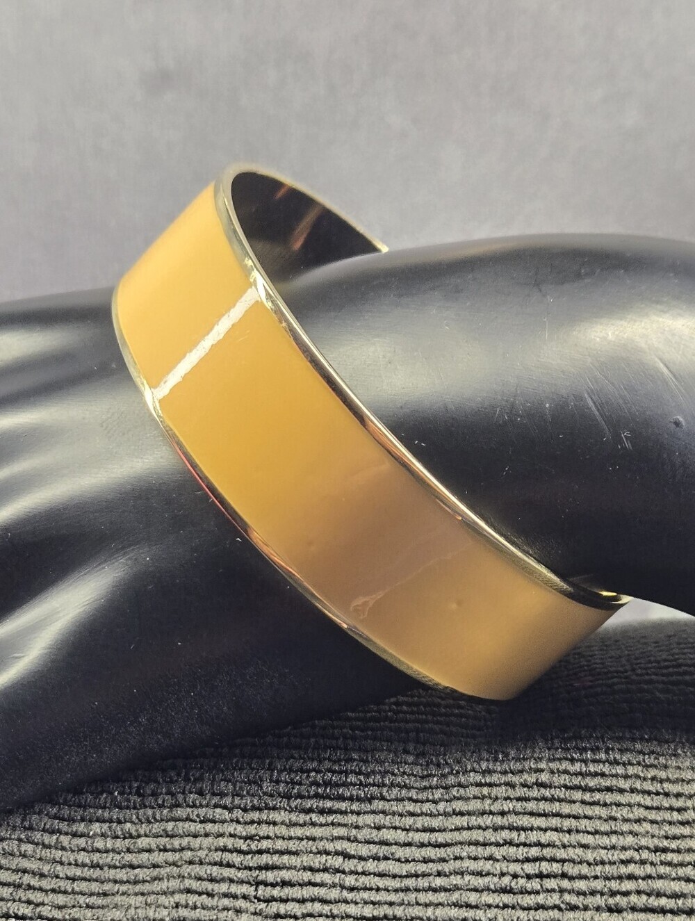 Yellow Enamel Bangle Bracelet